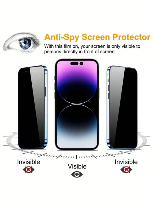 Shein 3 películas protectoras de pantalla de teléfono antiespía templadas compatibles con Apple - Quierox - Tienda Online