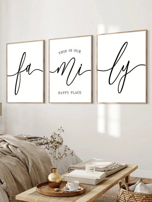 Shein 3 piezas Decoración de pared Cartel Minimalista de Arte de Línea - Quierox - Tienda Online