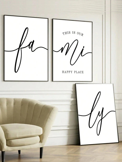 Shein 3 piezas Decoración de pared Cartel Minimalista de Arte de Línea - Quierox - Tienda Online