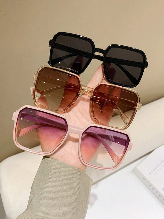 SHEIN 3 piezas Gafas de moda con marco grande y cuadrado - Quierox - Tienda Online