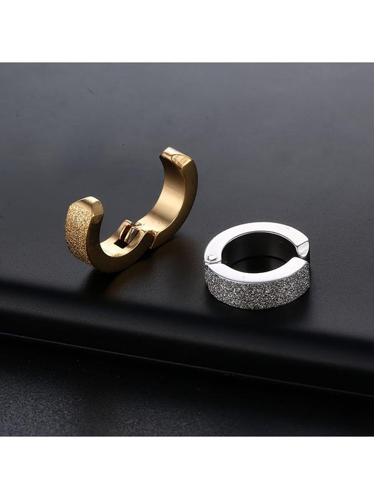 SHEIN 3 piezas Pendientes de clip punk de acero inoxidable - Quierox - Tienda Online