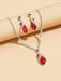 SHEIN 3 Piezas/set Juego De Collar Y Aretes Decorados Con Circonita Cúbica - Quierox - Tienda Online