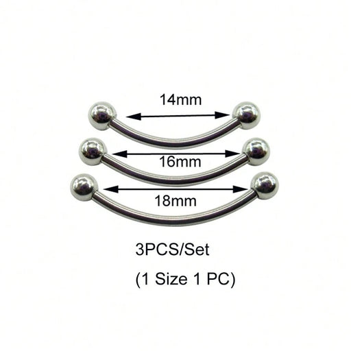 SHEIN 3 Piezas/set Piercing Transversal De Barra De La Lengua, Piercing - Quierox - Tienda Online