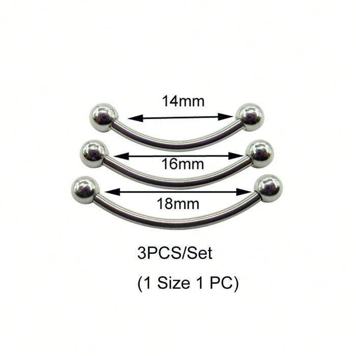 SHEIN 3 Piezas/set Piercing Transversal De Barra De La Lengua, Piercing - Quierox - Tienda Online