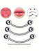 SHEIN 3 Piezas/set Piercing Transversal De Barra De La Lengua, Piercing - Quierox - Tienda Online