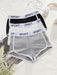 SHEIN 3 shorts deportivos con ribete de contraste y estampado gráfico de letras - Quierox - Tienda Online