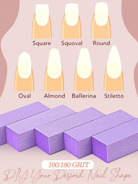 Shein 3 unidades de bloques pulidores de uñas, grano medio/fino 100/180 - Quierox - Tienda Online