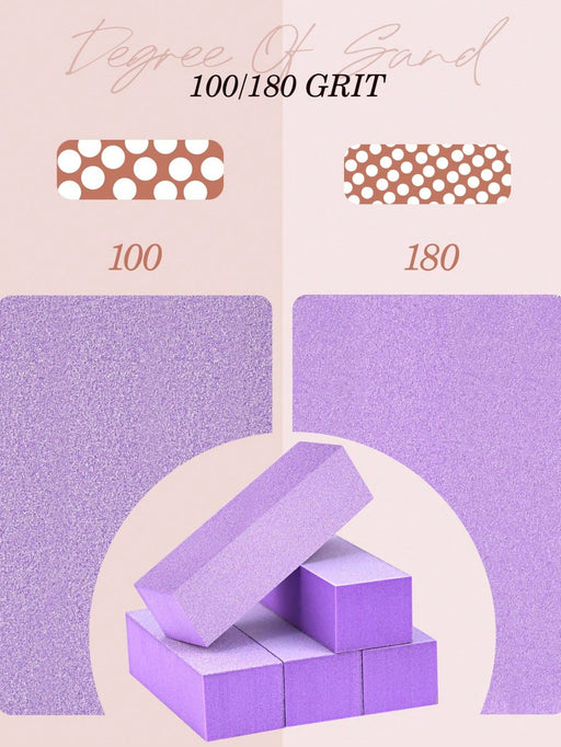 Shein 3 unidades de bloques pulidores de uñas, grano medio/fino 100/180 - Quierox - Tienda Online