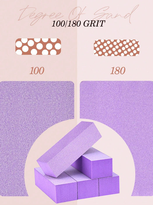 Shein 3 unidades de bloques pulidores de uñas, grano medio/fino 100/180 - Quierox - Tienda Online