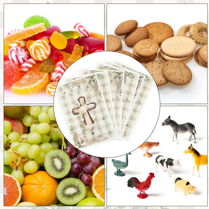 Shein 30 bolsas de regalo de fiesta con diseño floral blanco, impermeables, para bautismo, primera comunión, con asas - Quierox - Tienda Online