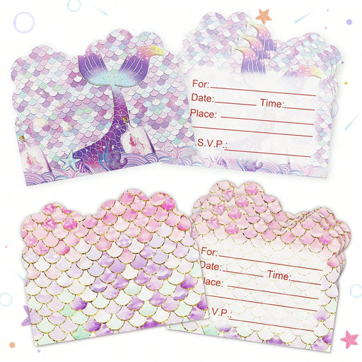 SHEIN 30 Invitaciones De Cumpleaños Para Niñascolores aleatorios - Quierox - Tienda Online