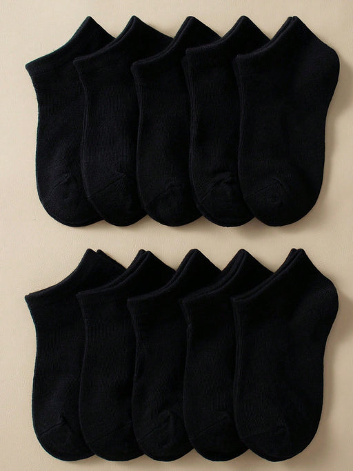 Shein 30 pares Calcetines deportivos clásicos unicolor para niños, cómodos, transpirables y adecuados para usar a diario - Quierox - Tienda Online