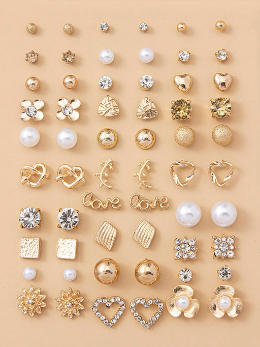 SHEIN 30 pares de pendientes con decoración de diamantes de imitación - Quierox - Tienda Online