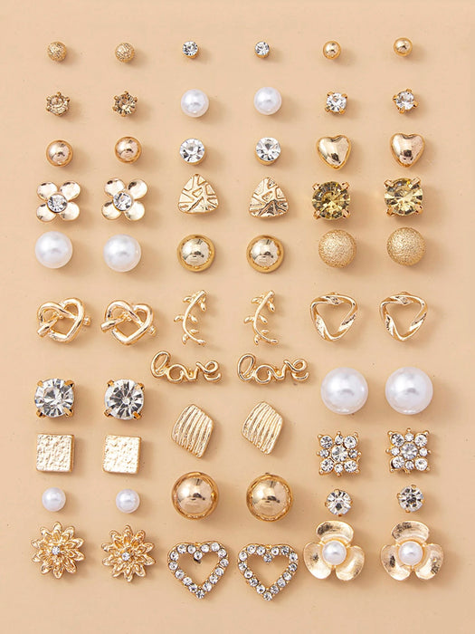 SHEIN 30 pares de pendientes con decoración de diamantes de imitación - Quierox - Tienda Online