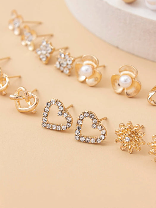 SHEIN 30 pares de pendientes con decoración de diamantes de imitación - Quierox - Tienda Online