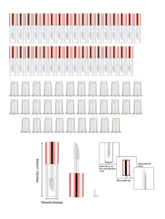 Shein 34 tubos de brillo labial de oro rosa de 1,2 ml para hacer uno mismo - Quierox - Tienda Online