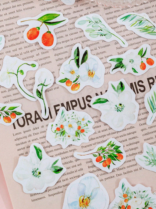 Shein 38 hojas de pegatinas con tema floral aleatorias - Quierox - Tienda Online