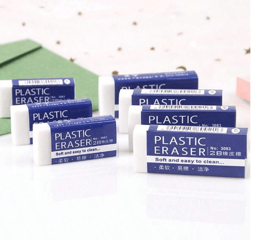 SHEIN 4 borradores rectangulares 2B para lápiz, borrador para estudiantes. - Quierox - Tienda Online