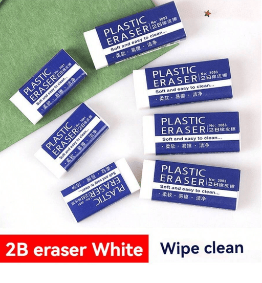 SHEIN 4 borradores rectangulares 2B para lápiz, borrador para estudiantes. - Quierox - Tienda Online