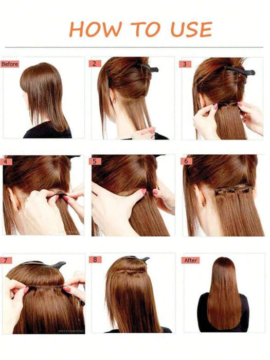 SHEIN 4 extensiones de cabello con clip, ondulado natural, sintético y rizado. - Quierox - Tienda Online