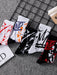Shein 4 pares de calcetines casuales de barco con estampado de graffiti colorido para hombres - Quierox - Tienda Online