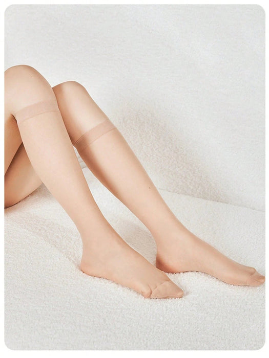 Shein 4 pares de Calcetines semitransparentes de media pantorrilla para mujer, estilo moderno y versátil - Quierox - Tienda Online