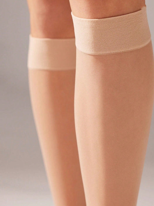 Shein 4 pares de Calcetines semitransparentes de media pantorrilla para mujer, estilo moderno y versátil - Quierox - Tienda Online