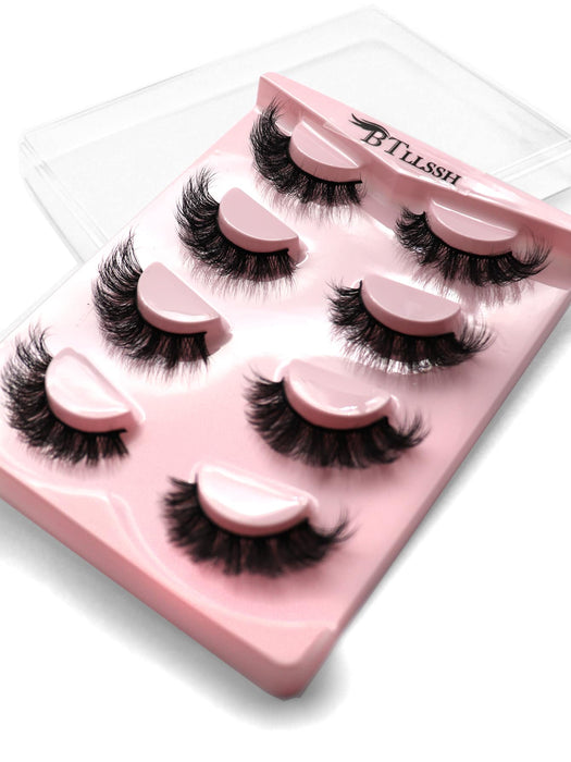 Shein 4 pares de pestañas postizas densamente rizadas y esponjosas con esquinas extendidas - Quierox - Tienda Online