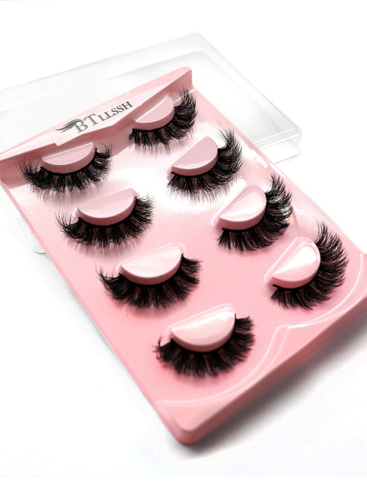 Shein 4 pares de pestañas postizas densamente rizadas y esponjosas con esquinas extendidas - Quierox - Tienda Online