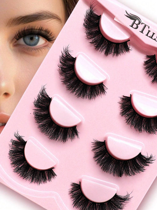 Shein 4 pares de pestañas postizas densamente rizadas y esponjosas con esquinas extendidas - Quierox - Tienda Online