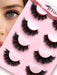 Shein 4 pares de pestañas postizas densamente rizadas y esponjosas con esquinas extendidas - Quierox - Tienda Online