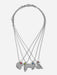 Shein 4 piezas Collar con diseño de diamante de imitación colgante de corazón - Quierox - Tienda Online