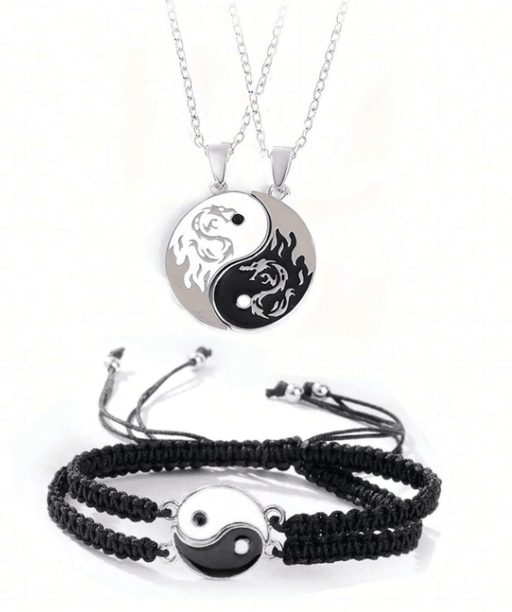 SHEIN 4 Piezas Conjunto De Collar De Cadena De Acero Inoxidable - Quierox - Tienda Online