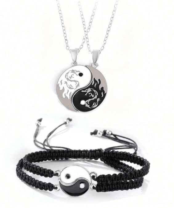 SHEIN 4 Piezas Conjunto De Collar De Cadena De Acero Inoxidable - Quierox - Tienda Online