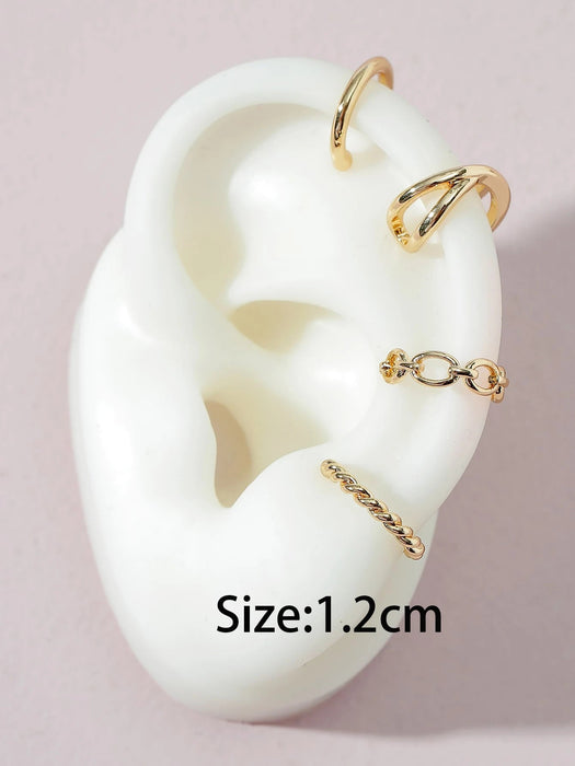 SHEIN 4 piezas Cuff de oreja simple - Quierox - Tienda Online