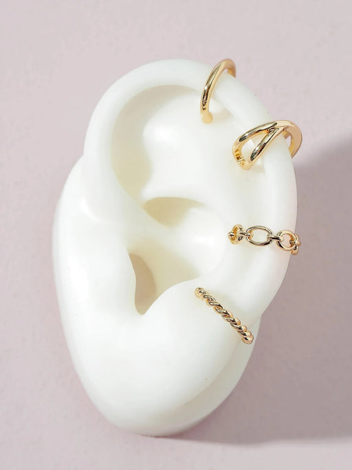 SHEIN 4 piezas Cuff de oreja simple - Quierox - Tienda Online