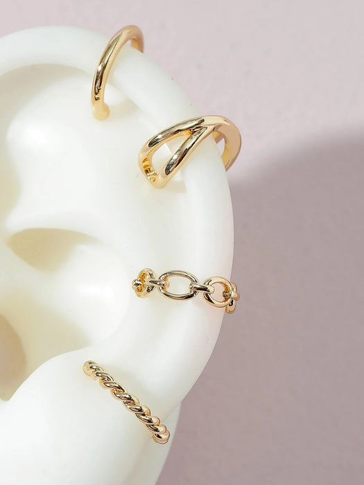 SHEIN 4 piezas Cuff de oreja simple - Quierox - Tienda Online