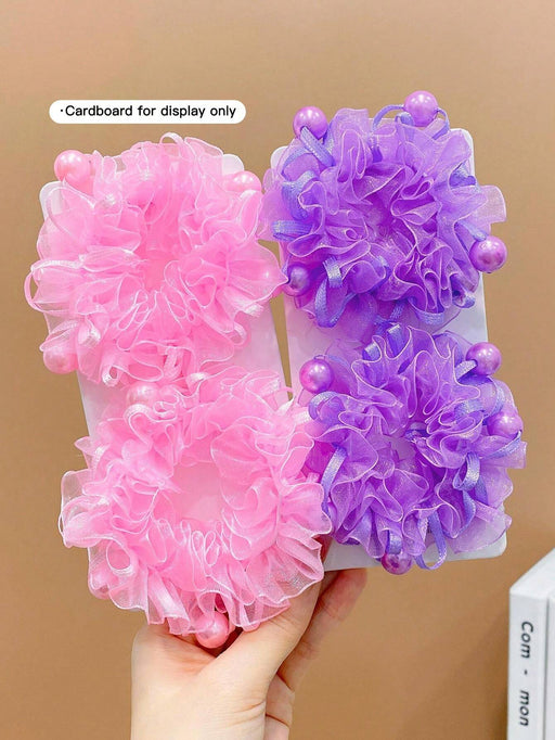 Shein 4 piezas de lazos para el cabello con decoración de perlas sintéticas para niñas - Quierox - Tienda Online