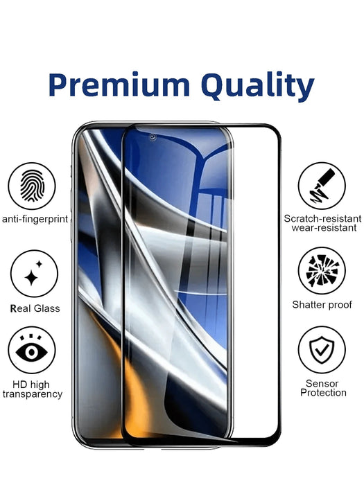 Shein 4 piezas de protector de pantalla de vidrio templado que se ajusta a Redmi, cobertura completa - Quierox - Tienda Online