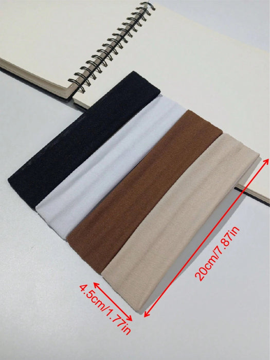 SHEIN 4 piezas Diademas de unicolor adecuadas para ejercicio diario - Quierox - Tienda Online