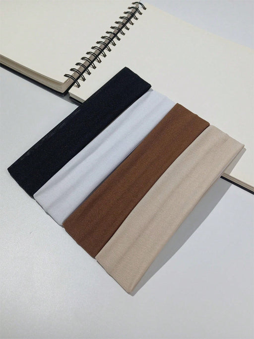 SHEIN 4 piezas Diademas de unicolor adecuadas para ejercicio diario - Quierox - Tienda Online