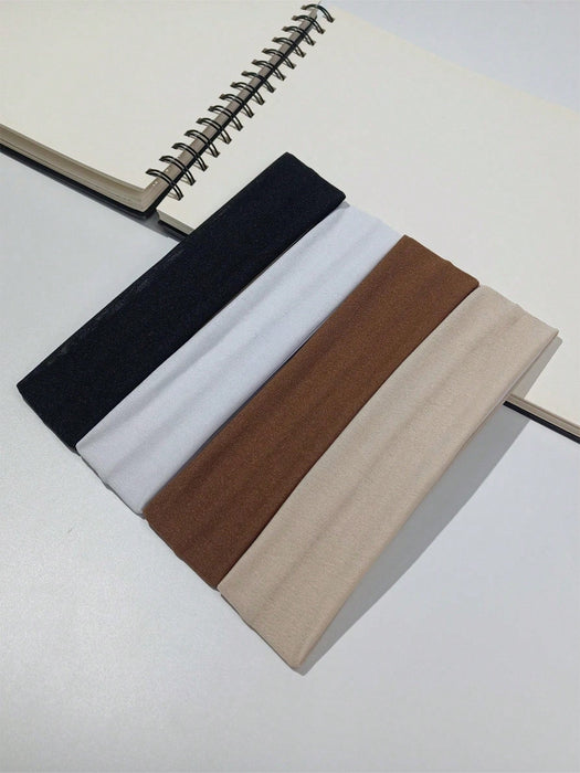SHEIN 4 piezas Diademas de unicolor adecuadas para ejercicio diario - Quierox - Tienda Online