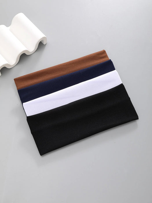 Shein 4 piezas Diademas unisex ensanchadas simples, antideslizantes, absorben el sudor - Quierox - Tienda Online