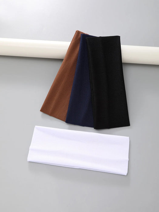 Shein 4 piezas Diademas unisex ensanchadas simples, antideslizantes, absorben el sudor - Quierox - Tienda Online