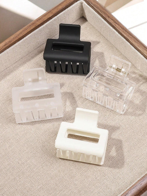 SHEIN 4 piezas Pinzas de pelo pequeñas diseño de tonos blanco y negro - Quierox - Tienda Online