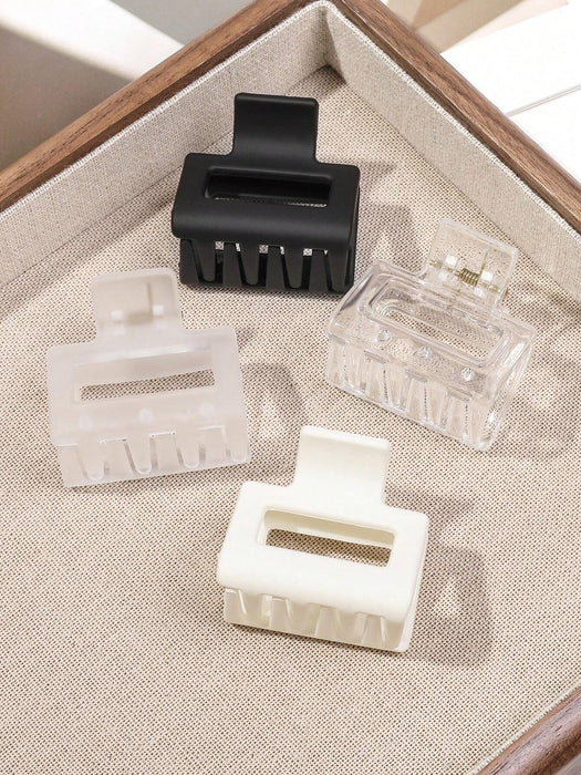 SHEIN 4 piezas Pinzas de pelo pequeñas diseño de tonos blanco y negro - Quierox - Tienda Online