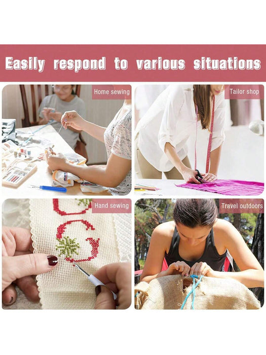 Shein 4 Piezas/set Kit De Herramientas De Costura A Mano Para Bordado De Punto Cruz - Quierox - Tienda Online