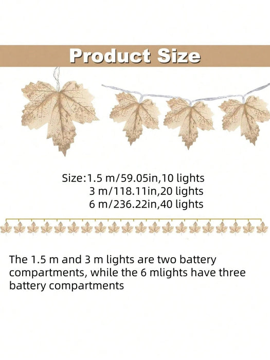 SHEIN 40 LED - Decoración de otoño Guirnalda de otoño con luces Decoraciones - Quierox - Tienda Online