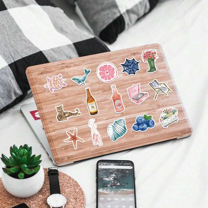 SHEIN 40 pegatinas de acuarela con diseño de mundo, estilo graffiti, para portátiles aleatorias - Quierox - Tienda Online