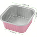 SHEIN 40 piezas Tazas de hornear cuadradas de aluminio rosa duraderas con tapas - Quierox - Tienda Online